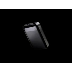 Vue Batterie de secours 10.000 mAh en plastique recyclé RCS de couleur noir| Krokrodeal