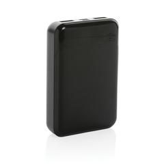Vue Batterie de secours 10.000 mAh en plastique recyclé RCS de couleur noir| Krokrodeal