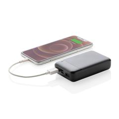 Vue Batterie de secours 10.000 mAh en plastique recyclé RCS de couleur noir| Krokrodeal