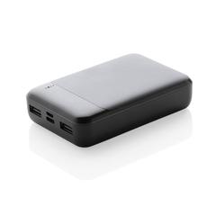 Vue Batterie de secours 10.000 mAh en plastique recyclé RCS de couleur noir| Krokrodeal
