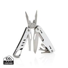 Vue Outil multifonctions avec mousqueton Solid de couleur gris| Krokrodeal