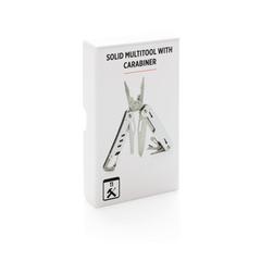 Vue Outil multifonctions avec mousqueton Solid de couleur gris| Krokrodeal