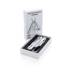Vue Outil multifonctions avec mousqueton Solid de couleur gris| Krokrodeal