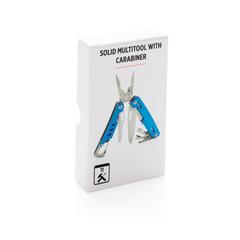 Vue Outil multifonctions avec mousqueton Solid de couleur bleu| Krokrodeal