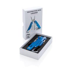 Vue Outil multifonctions avec mousqueton Solid de couleur bleu| Krokrodeal