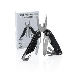 Vue Outil multifonctions avec mousqueton Solid de couleur noir| Krokrodeal