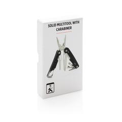 Vue Outil multifonctions avec mousqueton Solid de couleur noir| Krokrodeal