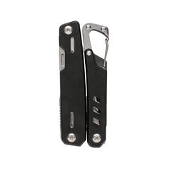 Vue Outil multifonctions avec mousqueton Solid de couleur noir| Krokrodeal