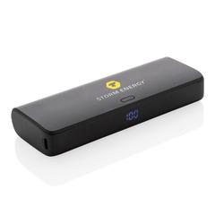 Vue Powerbank 20000mAh charge rapide, plastique RCS, Flashcharge de couleur noir| Krokrodeal