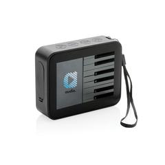 Vue Enceinte 3W en plastique recyclé RCS Urban Vallejo de couleur noir| Krokrodeal