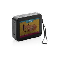 Vue Enceinte 3W en plastique recyclé RCS Urban Vallejo de couleur noir| Krokrodeal
