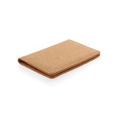 Vue Etui passeport anti RFID en liège de couleur marron| Krokrodeal