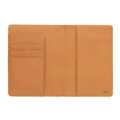 Vue Etui passeport anti RFID en liège de couleur marron| Krokrodeal