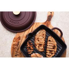 Vue VINGA Grill émaillée Monte de couleur rouge| Krokrodeal