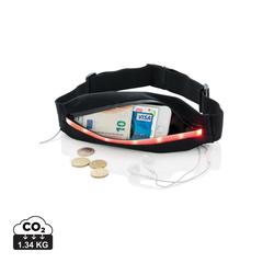 Vue Ceinture sport avec LED de couleur noir| Krokrodeal