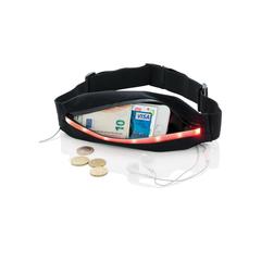 Vue Ceinture sport avec LED de couleur noir| Krokrodeal