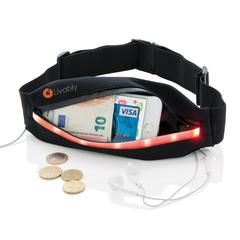 Vue Ceinture sport avec LED de couleur noir| Krokrodeal
