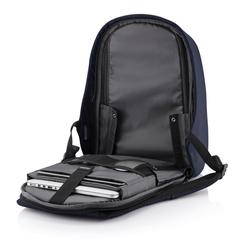 Vue Sac à dos antivol Bobby Hero XL de couleur bleu| Krokrodeal