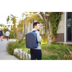 Vue Sac à dos antivol Bobby Hero XL de couleur bleu| Krokrodeal