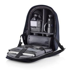 Vue Sac à dos antivol Bobby Hero XL de couleur bleu| Krokrodeal