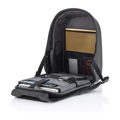 Vue Sac à dos antivol Bobby Hero XL de couleur gris| Krokrodeal