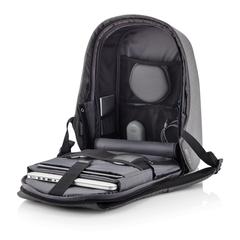Vue Sac à dos antivol Bobby Hero XL de couleur gris| Krokrodeal