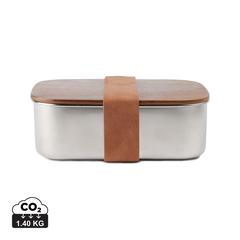 Vue VINGA Boîte à lunch en acier recyclé RCS Ciro de couleur gris| Krokrodeal