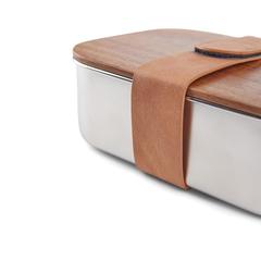 Vue VINGA Boîte à lunch en acier recyclé RCS Ciro de couleur gris| Krokrodeal