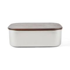 Vue VINGA Boîte à lunch en acier recyclé RCS Ciro de couleur gris| Krokrodeal