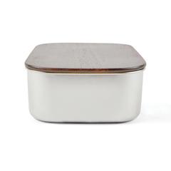 Vue VINGA Boîte à lunch en acier recyclé RCS Ciro de couleur gris| Krokrodeal