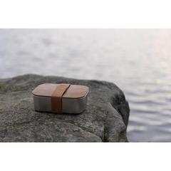Vue VINGA Boîte à lunch en acier recyclé RCS Ciro de couleur gris| Krokrodeal