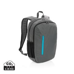 Vue Sac à dos casual 300D rPET Impact AWARE™ de couleur bleu| Krokrodeal