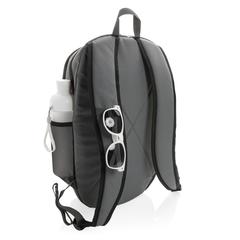 Vue Sac à dos casual 300D rPET Impact AWARE™ de couleur bleu| Krokrodeal