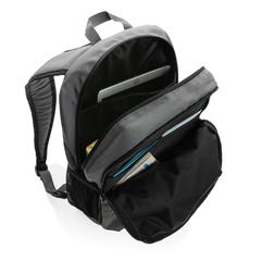 Vue Sac à dos casual 300D rPET Impact AWARE™ de couleur bleu| Krokrodeal