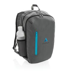 Vue Sac à dos casual 300D rPET Impact AWARE™ de couleur bleu| Krokrodeal