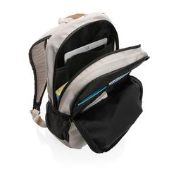 Vue Sac à dos casual 300D rPET Impact AWARE™ de couleur marron| Krokrodeal