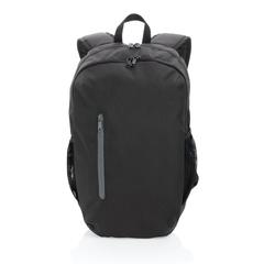 Vue Sac à dos casual 300D rPET Impact AWARE™ de couleur gris| Krokrodeal
