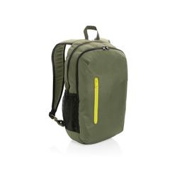 Vue Sac à dos casual 300D rPET Impact AWARE™ de couleur jaune| Krokrodeal