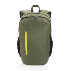 Vue Sac à dos casual 300D rPET Impact AWARE™ de couleur jaune| Krokrodeal