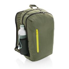 Vue Sac à dos casual 300D rPET Impact AWARE™ de couleur jaune| Krokrodeal