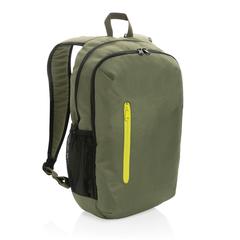 Vue Sac à dos casual 300D rPET Impact AWARE™ de couleur jaune| Krokrodeal