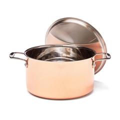 Vue Casserole en cuivre VINGA Baron de couleur marron| Krokrodeal