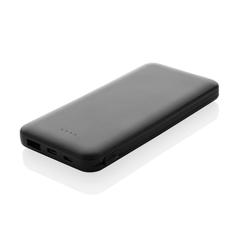 Vue Powerbank 10.000 mAh en plastique RCS Lockhart de couleur noir| Krokrodeal