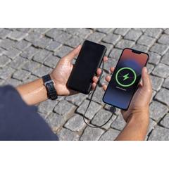 Vue Powerbank 10.000 mAh en plastique RCS Lockhart de couleur noir| Krokrodeal