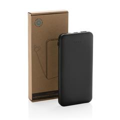 Vue Powerbank 10.000 mAh en plastique RCS Lockhart de couleur noir| Krokrodeal