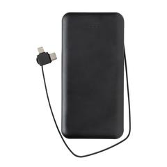Vue Powerbank 10.000 mAh en plastique RCS Lockhart de couleur noir| Krokrodeal