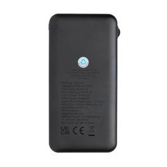 Vue Powerbank 10.000 mAh en plastique RCS Lockhart de couleur noir| Krokrodeal