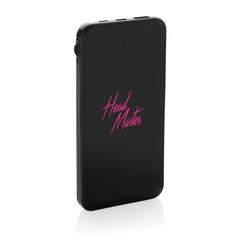 Vue Powerbank 10.000 mAh en plastique RCS Lockhart de couleur noir| Krokrodeal