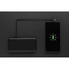 Vue Powerbank 10.000 mAh en plastique RCS Lockhart de couleur noir| Krokrodeal