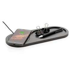 Vue Vide poche avec chargeur à induction 10W Encore de couleur noir| Krokrodeal